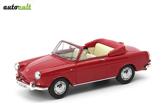 Autocult 1/43 1961 Volkswagen VW 1500 Typ 3 Cabriolet Red